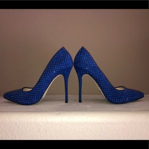 Carvela by Kurt Geiger Blue Suede Stilettos